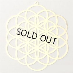 画像1: 【New】エネルギーグリッドカード：フラワーオブライフ【１８Kゴールドメッキ】●２インチサイズ