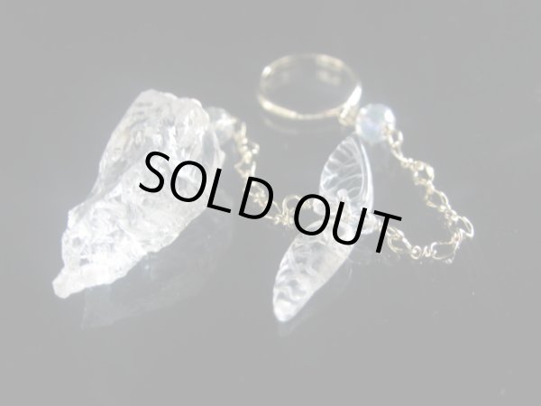 画像1: 【ヒマラヤ水晶】　ラフクリスタル・リングペンデュラム【エンジェルタイプ・ＮＧＪ純正】