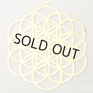 画像: 【New】エネルギーグリッドカード：フラワーオブライフ【１８Kゴールドメッキ】●２インチサイズ