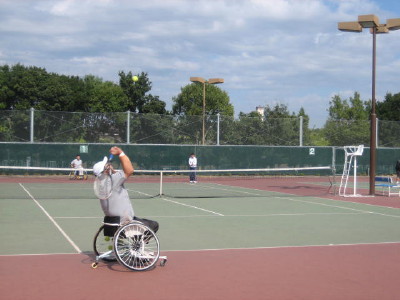 画像: 車椅子テニスの選手の練習会に行ってきました。