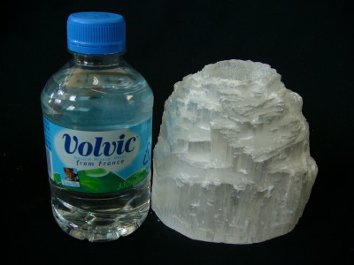 画像: ソルト・キャンドルホルダー大【セレナイト・ホワイト】