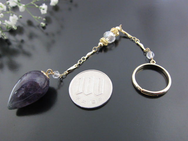 画像: リング・ヒーリングペンデュラム【アメシスト】 【★ポケットサイズ】