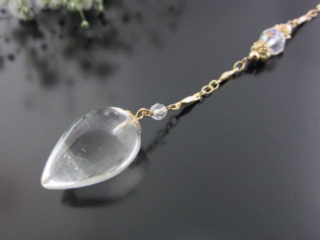 画像: リング・ヒーリングペンデュラム【ヒマラヤ水晶】 【★ポケットサイズ】