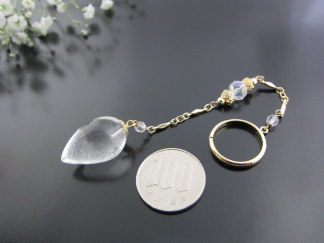画像: リング・ヒーリングペンデュラム【ヒマラヤ水晶】 【★ポケットサイズ】